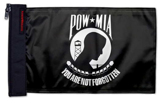 POW MIA 12"x18" Forever Wave Flag for Golf Carts