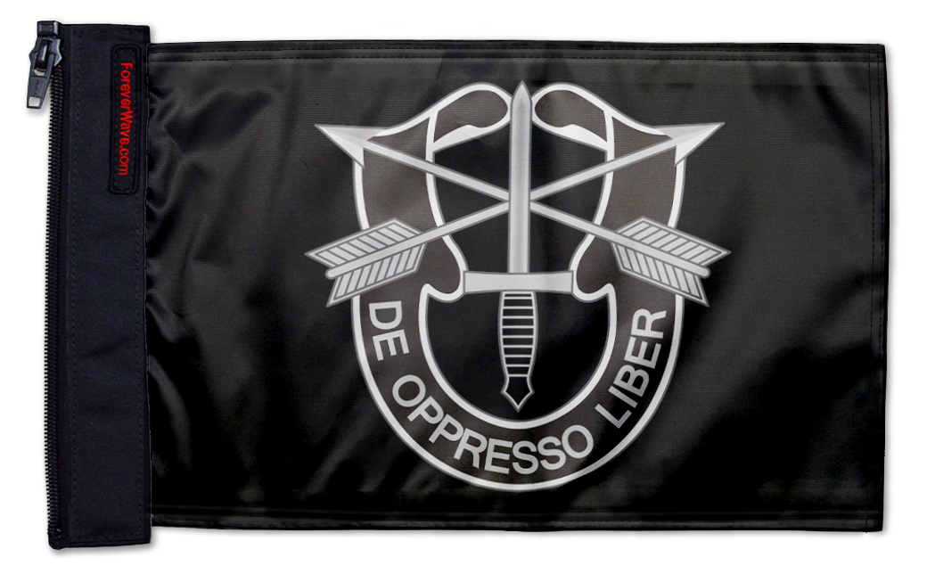 Special Forces 12"x18" Forever Wave Flag for Jeep Wrangler CJ-7 and CJ-8 1976-1986