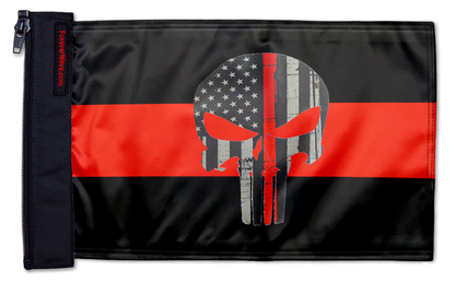 Thin Red Line Punisher 12"x18" Forever Wave Flag for Jeep Wrangler TJ 1996-2006