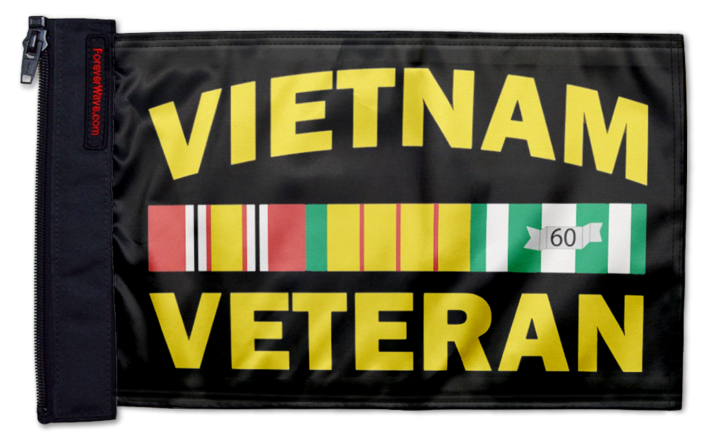 Vietnam Veteran 12"x18" Forever Wave Flag
