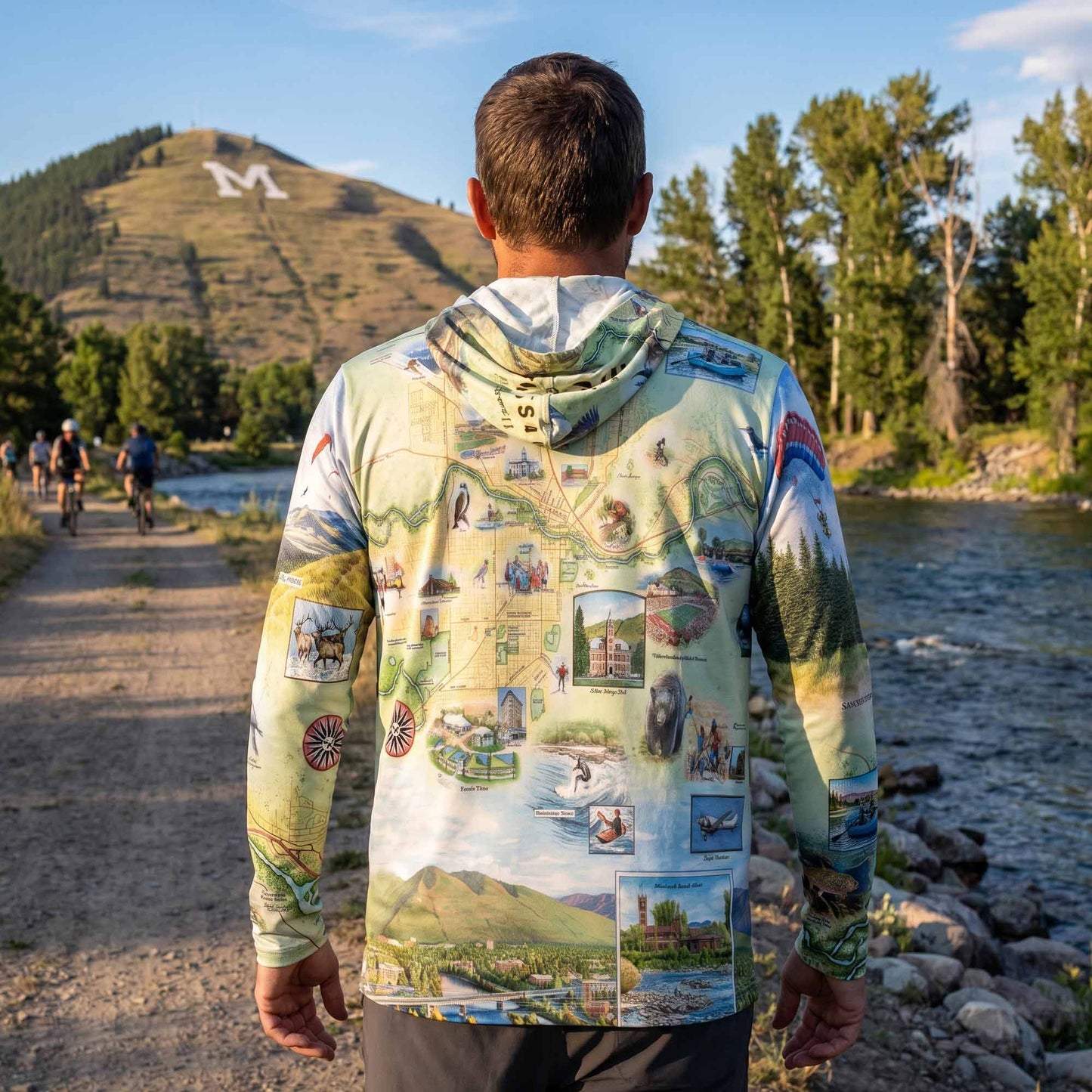 Missoula Map UltraLight Sunshirt Hoodie – UPF 50+
