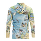 Monterey Bay Map UltraLight Sunshirt Hoodie – UPF 50+