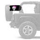 Punisher Pink Ribbon 12"x18" Forever Wave Flag for Jeep Wrangler JLU 4-Door 2018-Present