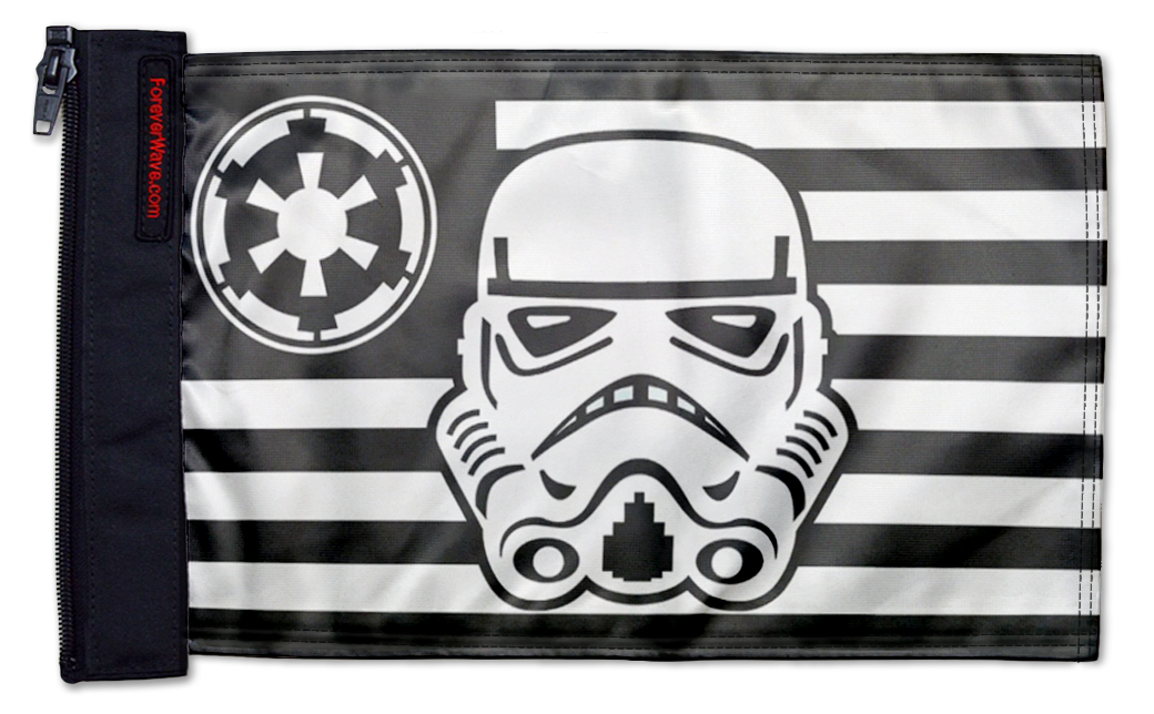 Star Wars Stormtrooper Imperial 12"x18" Forever Wave Flag for Jeep Wrangler LJ 2003-2006