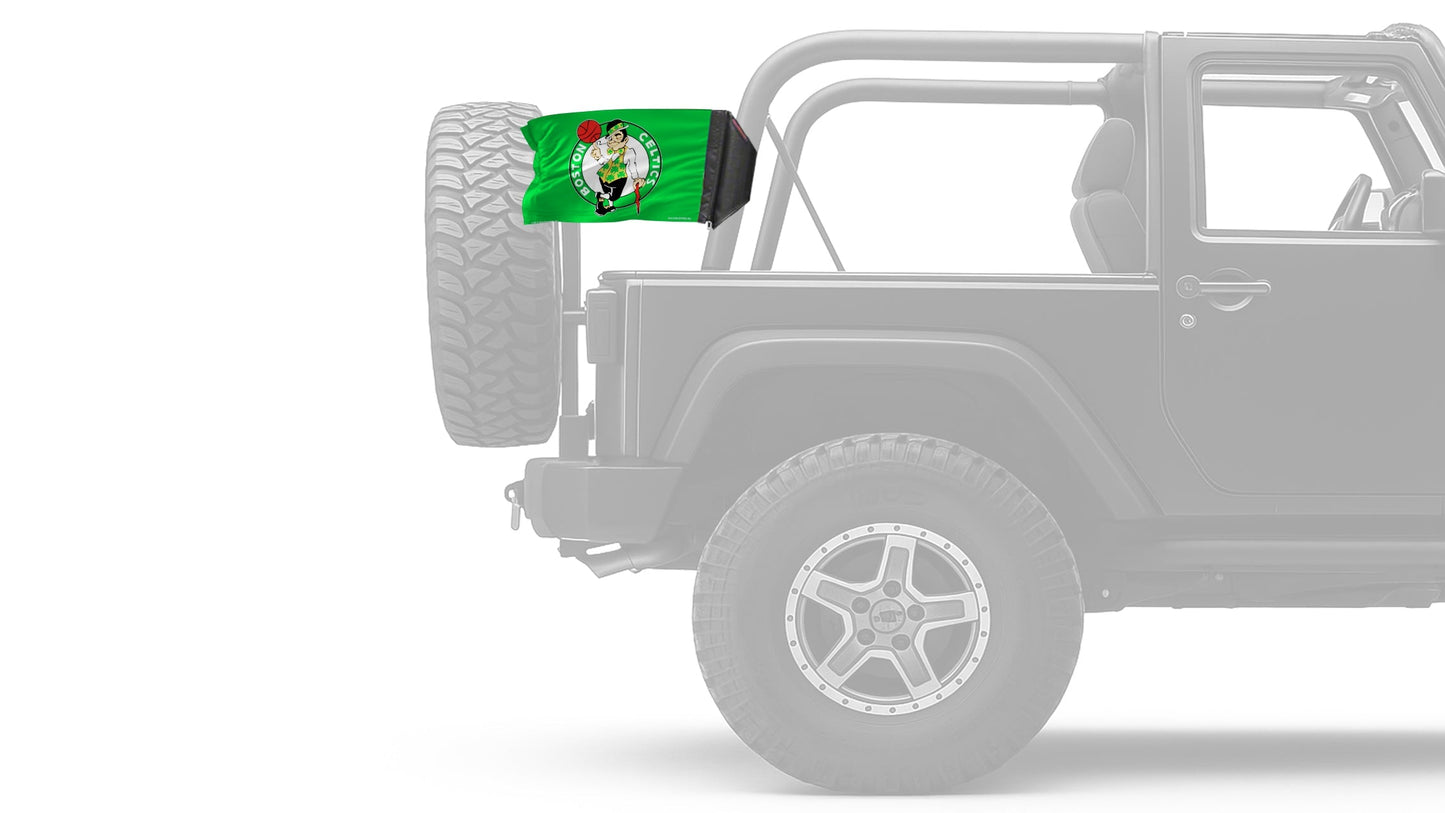 Boston Celtics 11"x17" Forever Wave Flag for Jeep Wrangler JKU 4-Door 2007-2018