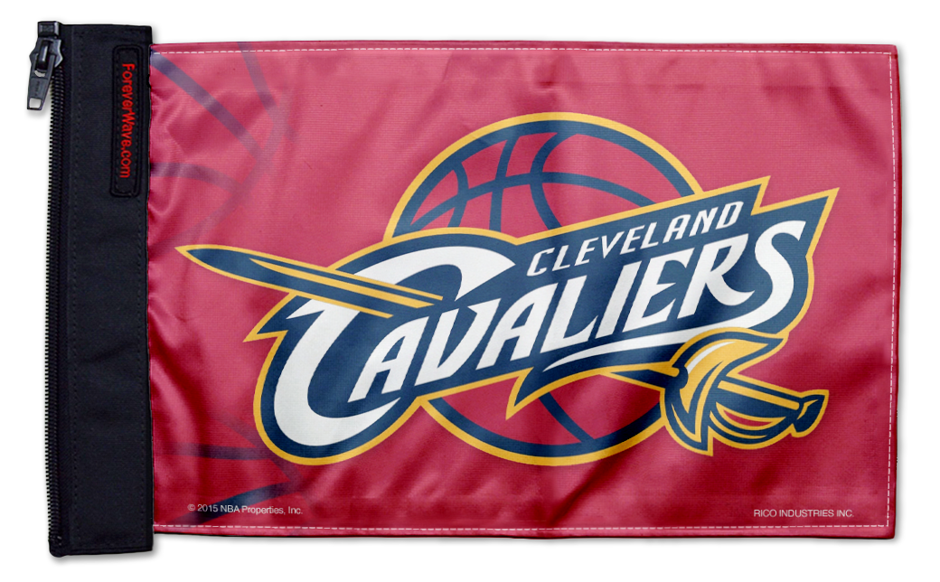 Cleveland Cavaliers 11"x17" Forever Wave Flag for Jeep Wrangler LJ 2003-2006