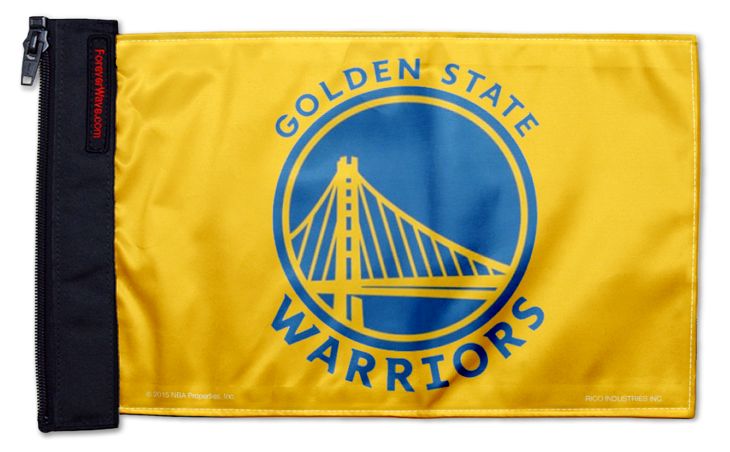 Golden State Warriors 11"x17" Forever Wave Flag for Jeep Wrangler JL 2-Door 2018-Present