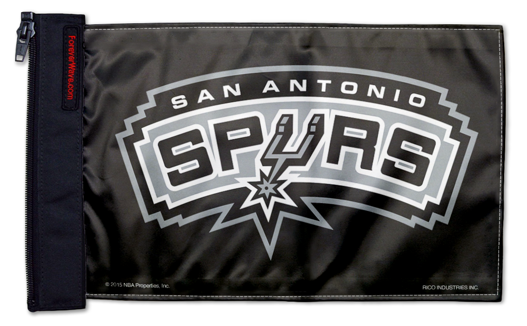 San Antonio Spurs 11"x17" Forever Wave Flag for Jeep Wrangler JLU 4-Door 2018-Present