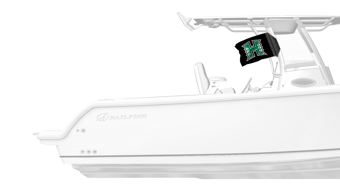 Hawaii Warriors 11"x17" Forever Wave Flag for Boats