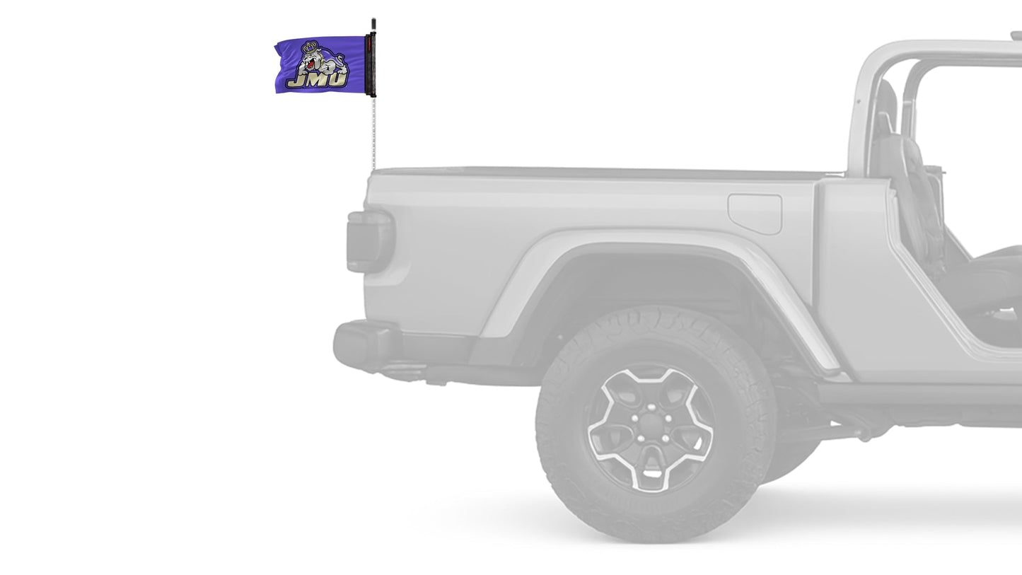 James Madison University 11"x17" Forever Wave Flag for Jeep Wrangler JLU 4-Door 2018-Present