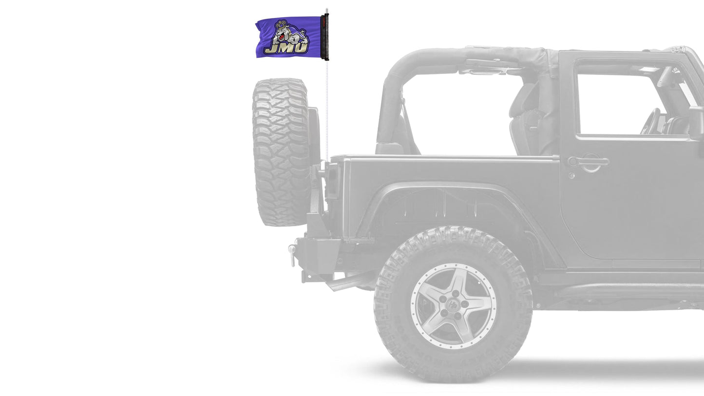 James Madison University 11"x17" Forever Wave Flag for Jeep Wrangler LJ 2003-2006