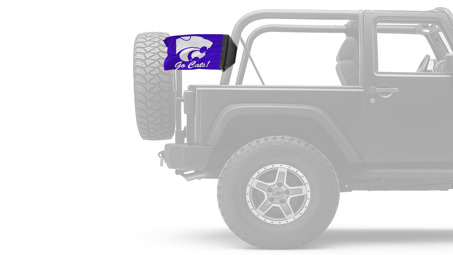 Kansas State 11"x17" Forever Wave Flag for Jeep Wrangler TJ 1996-2006