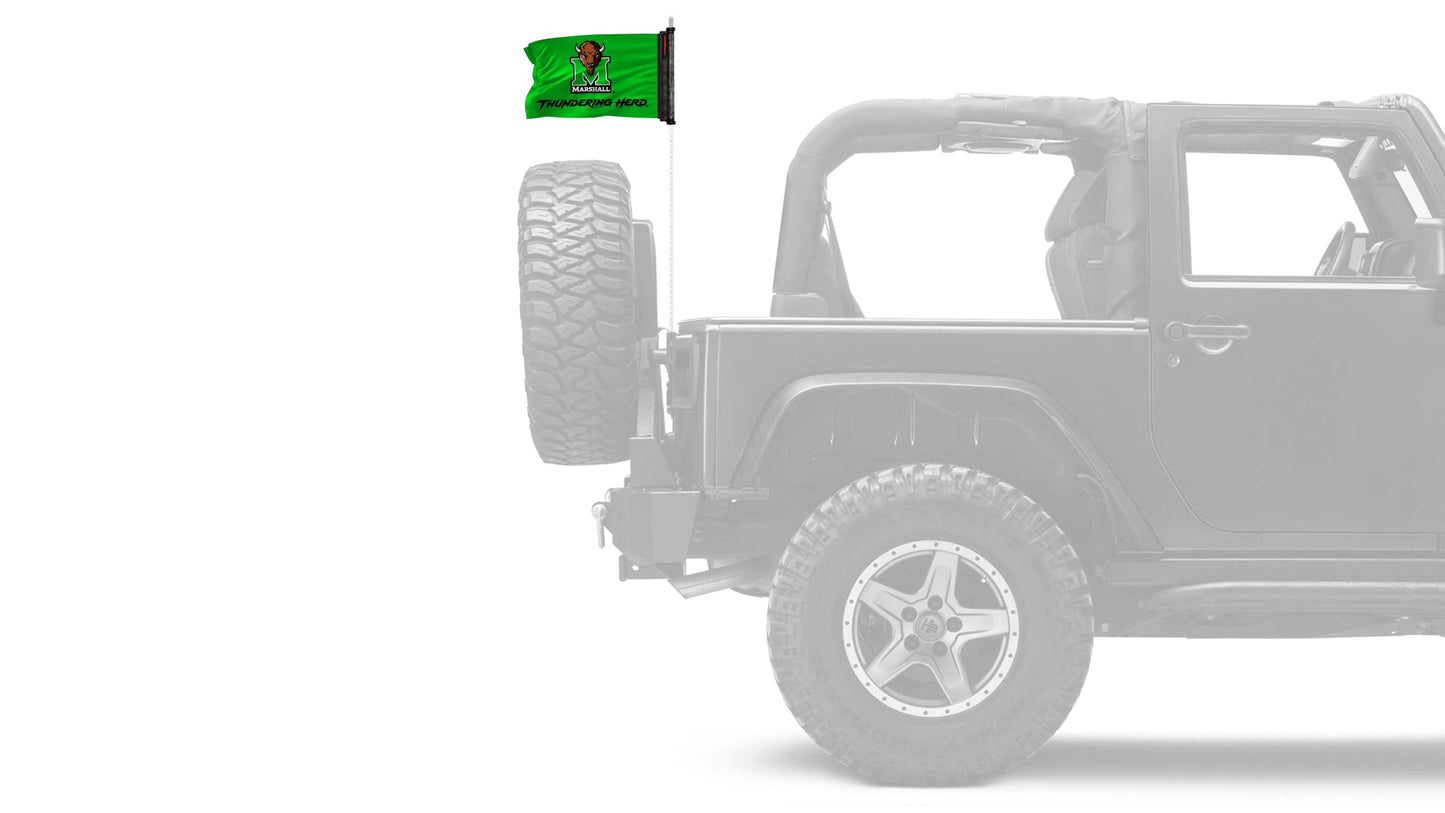 Marshall 11"x17" Forever Wave Flag for Jeep Wrangler CJ-7 and CJ-8 1976-1986