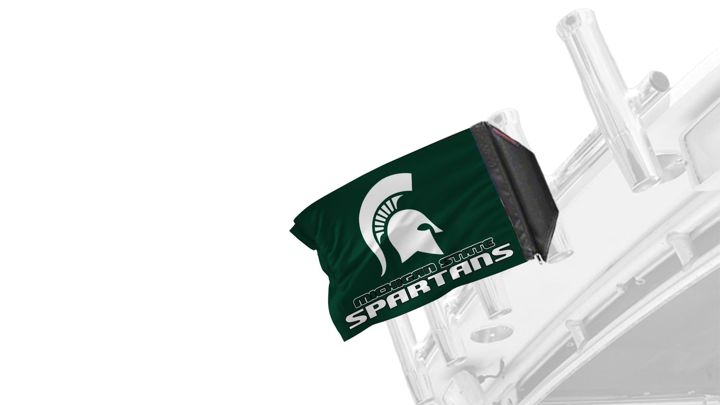 Michigan State 11"x17" Forever Wave Flag for Boats