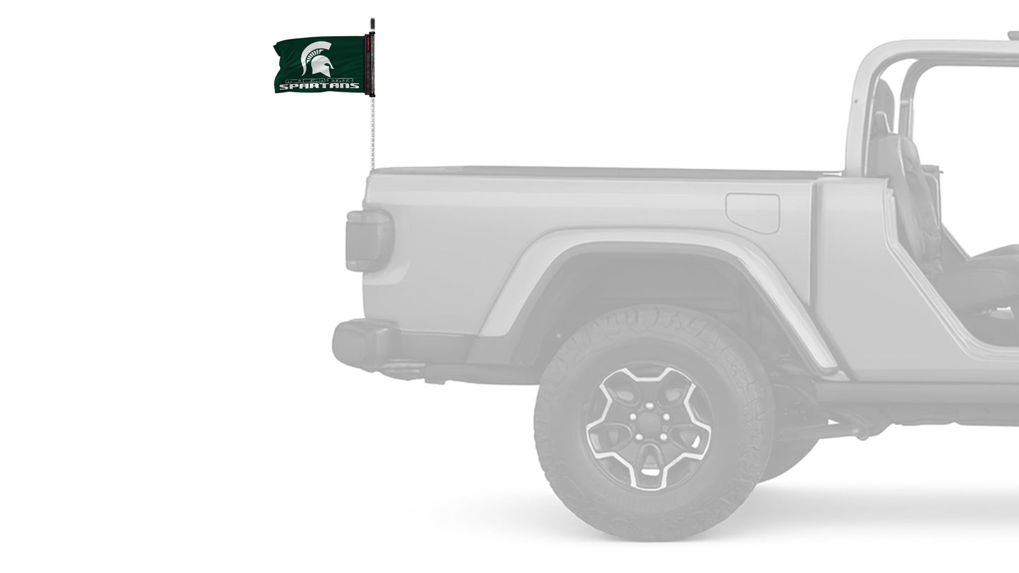 Michigan State 11"x17" Forever Wave Flag for Jeep Wrangler JLU 4-Door 2018-Present