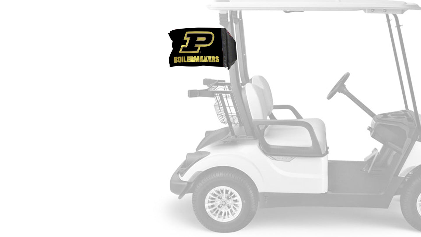 Purdue 11"x17" Forever Wave Flag for Golf Carts