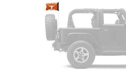 Texas Longhorns 11"x17" Forever Wave Flag for Jeep Wrangler LJ 2003-2006