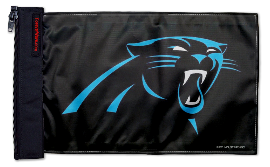 Carolina Panthers 11"x17" Forever Wave Flag for Bronco
