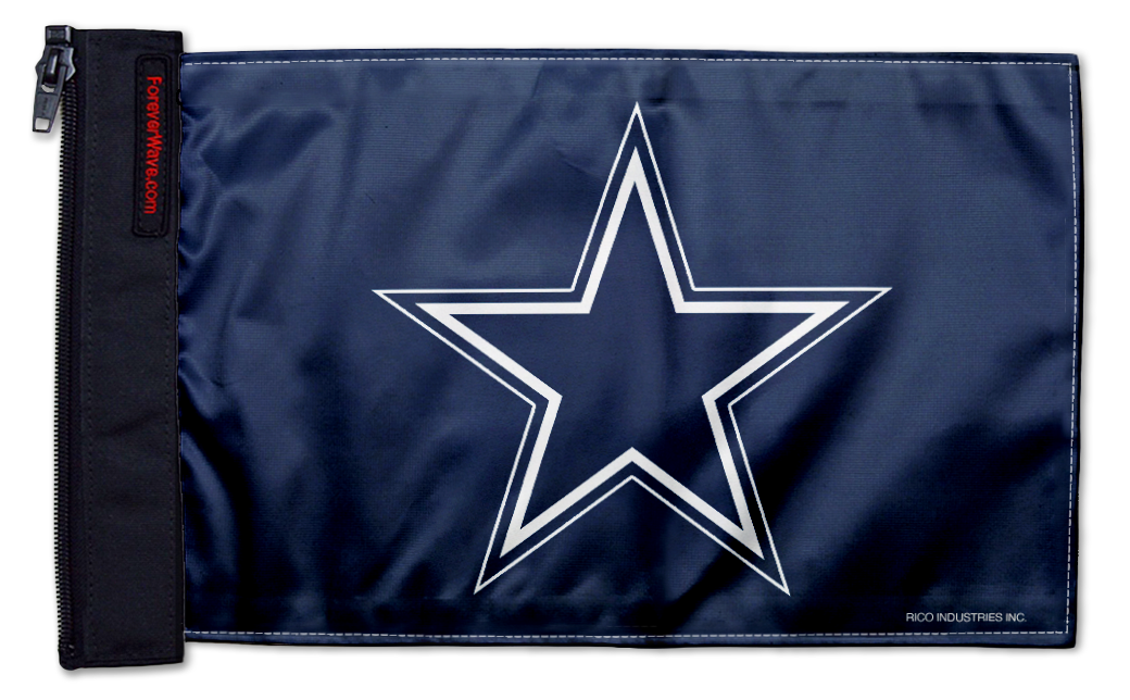 Dallas Cowboys Blue 11"x17" Forever Wave Flag for Jeep Wrangler JK 2-Door 2007-2018