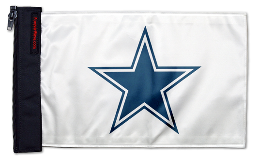 Dallas Cowboys White 11"x17" Forever Wave Flag for Jeep Wrangler JLU 4-Door 2018-Present