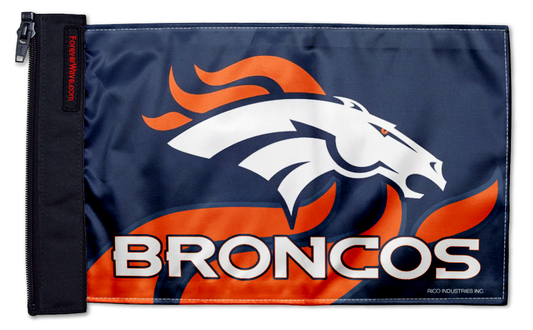 Denver Broncos 11"x17" Forever Wave Flag for Golf Carts