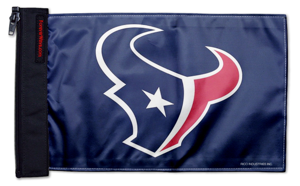 Houston Texans 11"x17" Forever Wave Flag for Jeep Wrangler JLU 4-Door 2018-Present