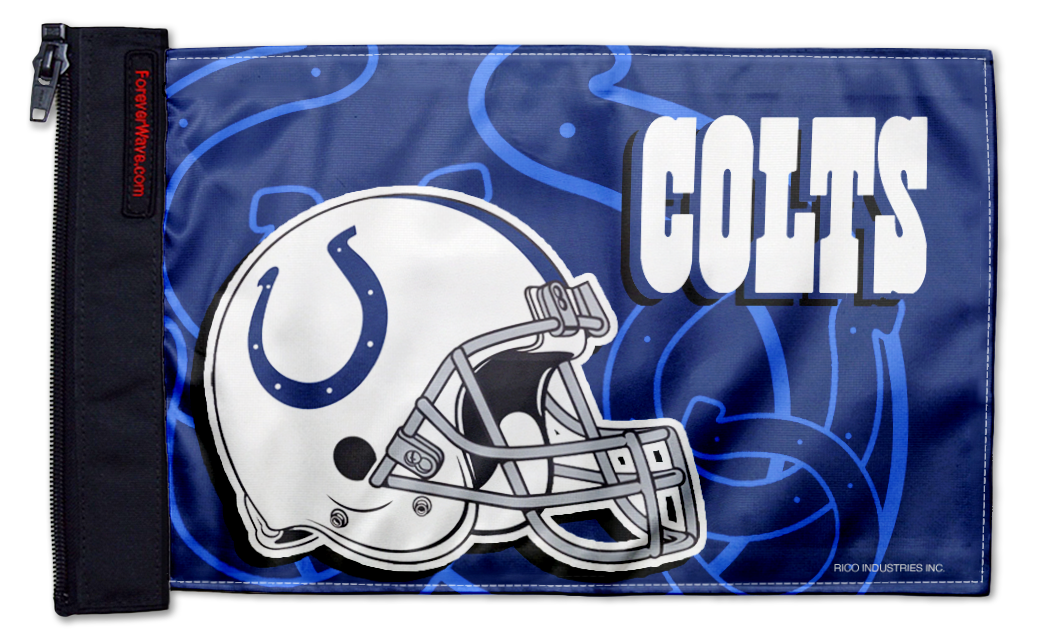 Indianapolis Colts 11"x17" Forever Wave Flag for Bronco