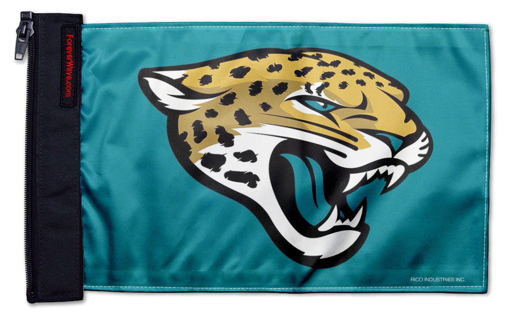 Jacksonville Jaguars 11"x17" Forever Wave Flag for Jeep Wrangler JKU 4-Door 2007-2018