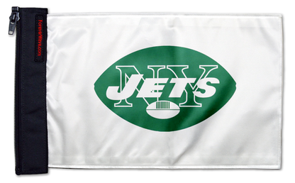 New York Jets 11"x17" Forever Wave Flag for Jeep Wrangler CJ-7 and CJ-8 1976-1986