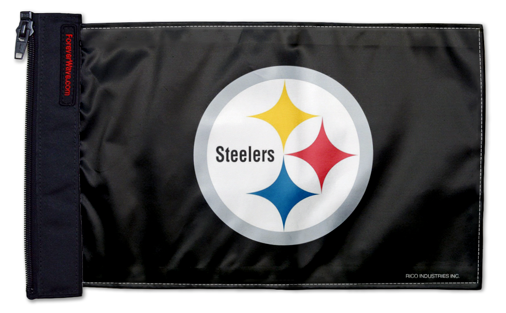 Pittsburgh Steelers 11"x17" Forever Wave Flag for Jeep Wrangler LJ 2003-2006