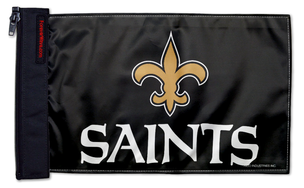 New Orleans Saints 11"x17" Forever Wave Flag for Golf Carts