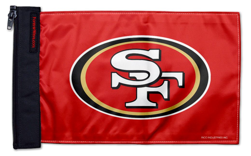 San Francisco 49ers 11"x17" Forever Wave Flag for Golf Carts