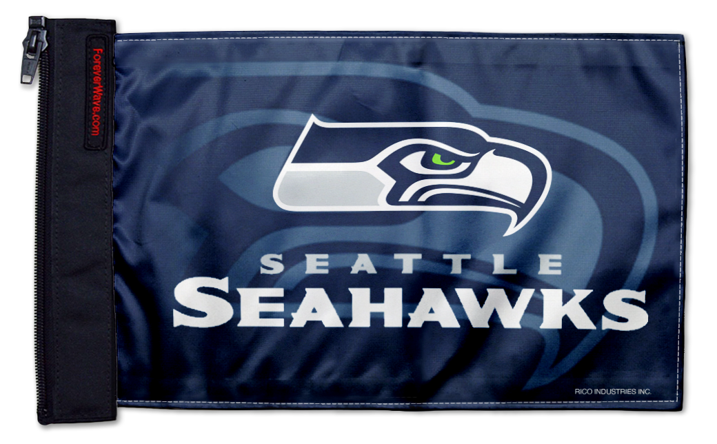Seattle Seahawks 11"x17" Forever Wave Flag for Jeep Wrangler YJ 1986-1995