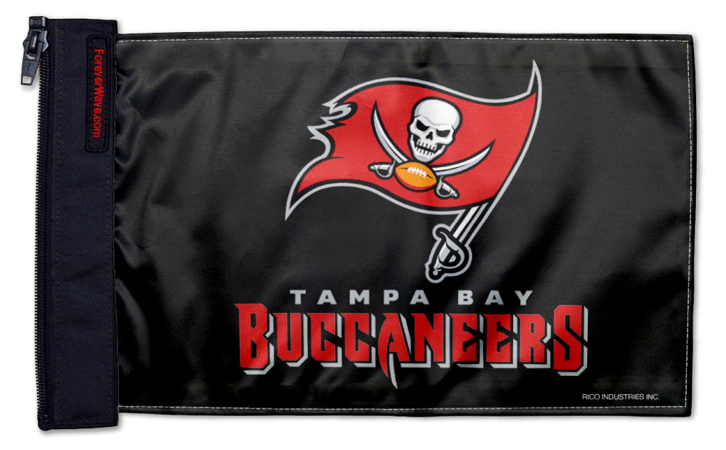 Tampa Bay Bucs 11"x17" Forever Wave Flag for Jeep Wrangler JKU 4-Door 2007-2018