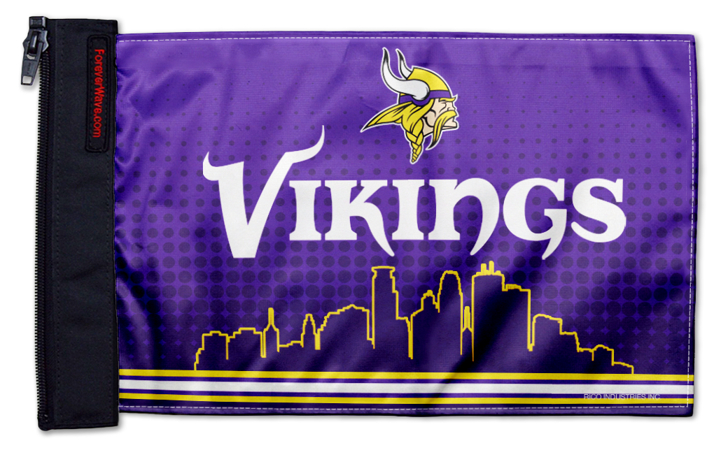 Minnesota Vikings 11"x17" Forever Wave Flag for Golf Carts