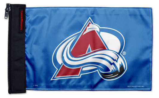 Colorado Avalanche 11"x17" Forever Wave Flag for Jeep Wrangler CJ-7 and CJ-8 1976-1986
