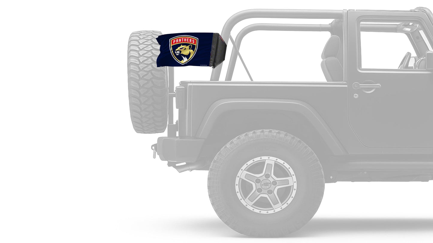 Florida Panthers 11"x17" Forever Wave Flag for Jeep Wrangler CJ-7 and CJ-8 1976-1986