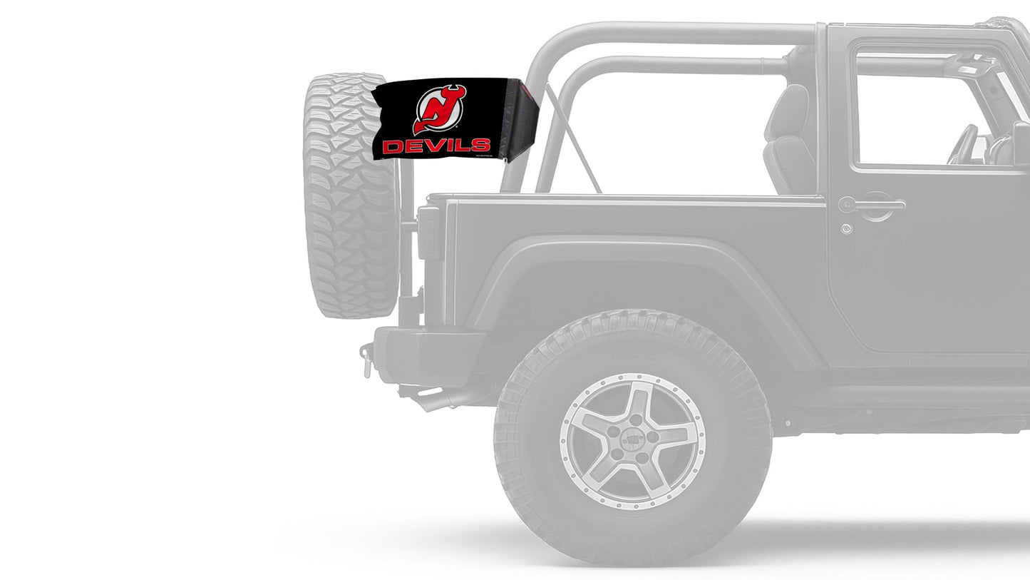 New Jersey Devils 11"x17" Forever Wave Flag for Jeep Wrangler CJ-7 and CJ-8 1976-1986