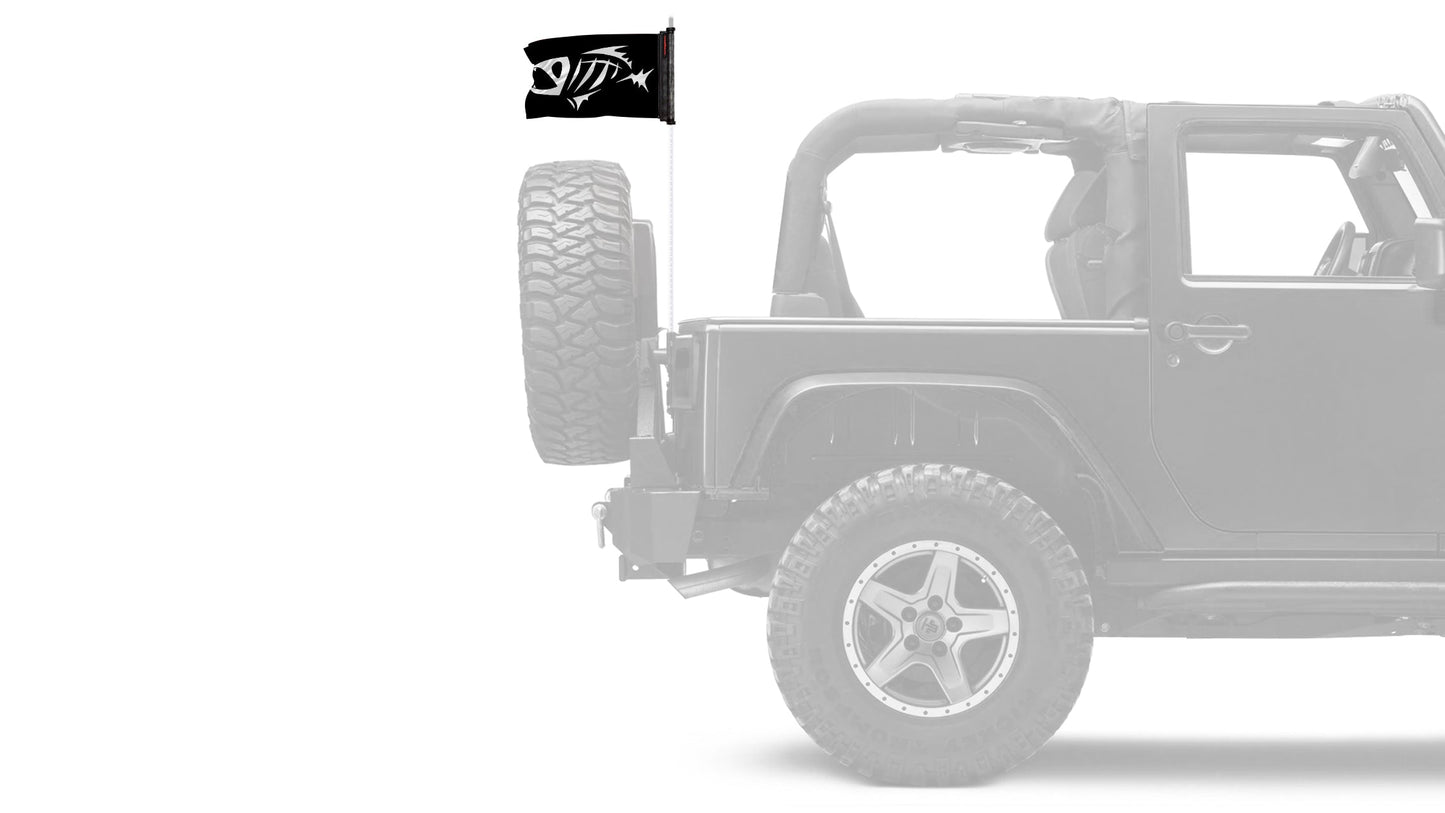G Loomis 12"x18" Forever Wave Flag for Jeep Wrangler JK 2-Door 2007-2018