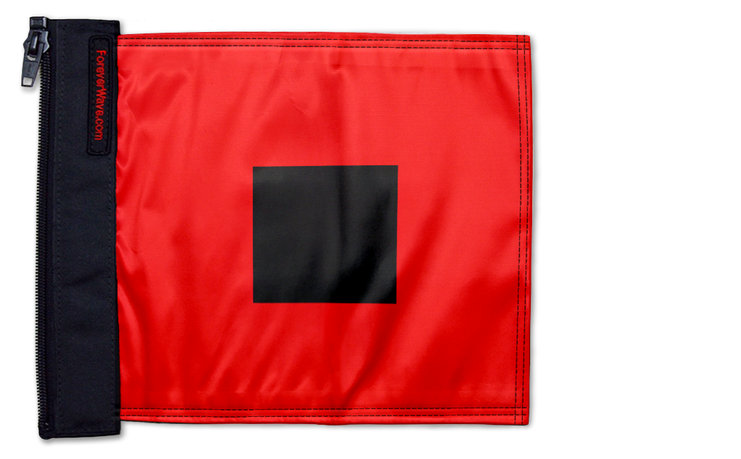 Hurricane Storm Warning 12"x18" Forever Wave Flag for Boats