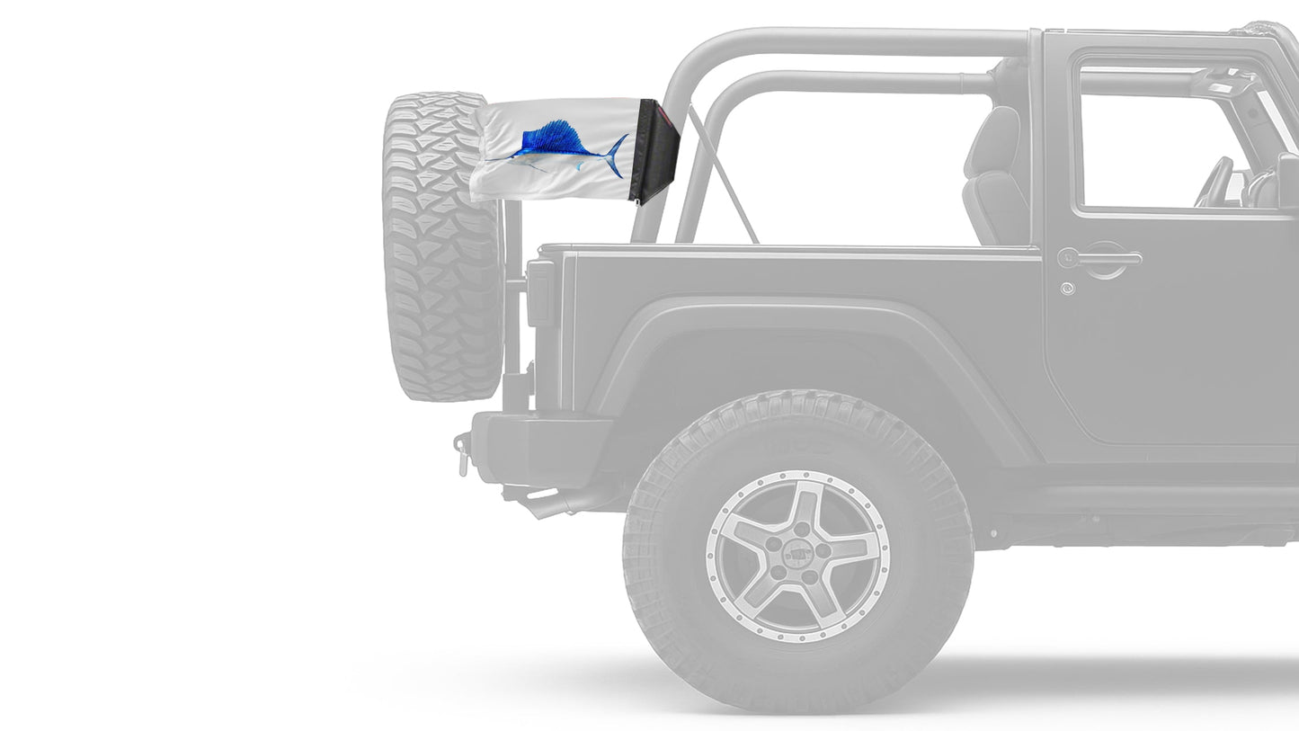 Sailfish 12"x18" Forever Wave Flag for Jeep Wrangler LJ 2003-2006