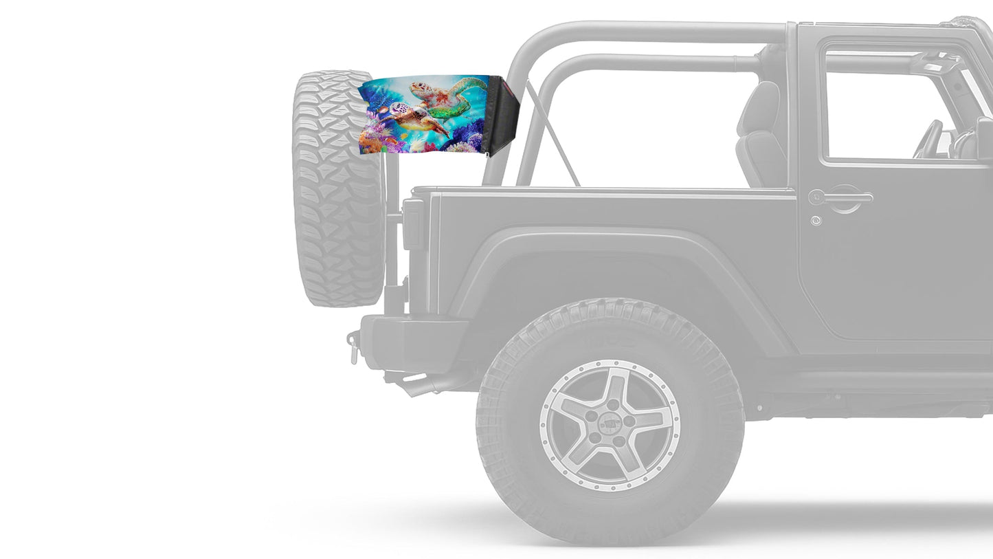 Sea Turtles 12"x18" Forever Wave Flag for Jeep Wrangler LJ 2003-2006