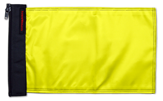 Solid Yellow "Q" 12"x18" Forever Wave Flag for Boats