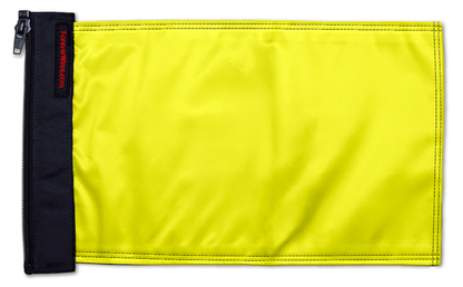 Solid Yellow "Q" 12"x18" Forever Wave Flag for Jeep Wrangler JLU 4-Door 2018-Present