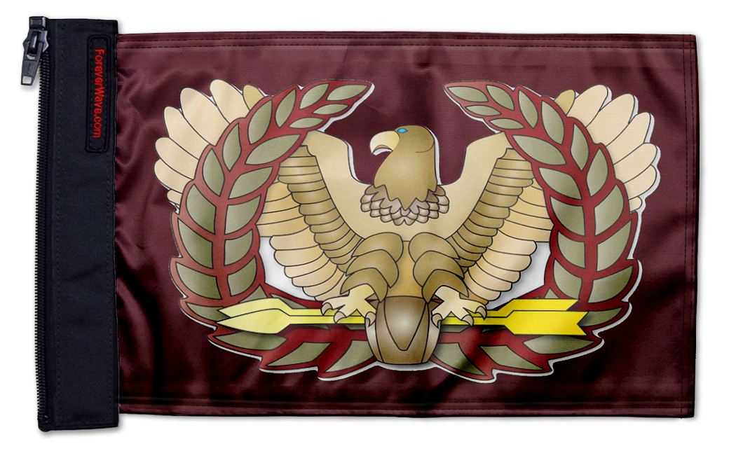 Eagle Rising 12"x18" Forever Wave Flag for Boats