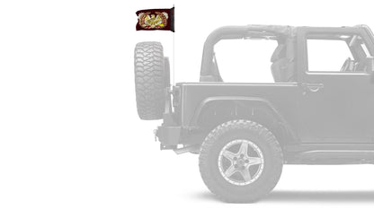 Eagle Rising 12"x18" Forever Wave Flag for Jeep Wrangler JK 2-Door 2007-2018
