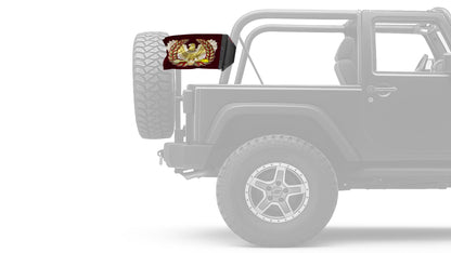 Eagle Rising 12"x18" Forever Wave Flag for Jeep Wrangler JK 2-Door 2007-2018