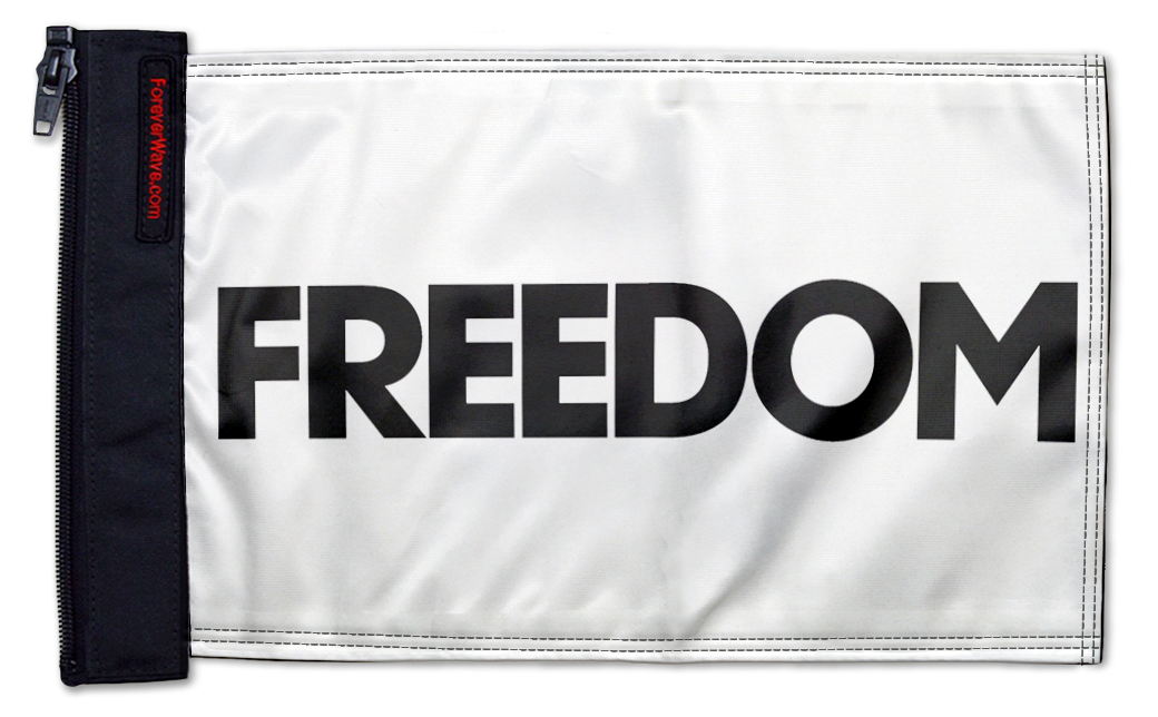 Freedom 12"x18" Forever Wave Flag for Jeep Wrangler JLU 4-Door 2018-Present