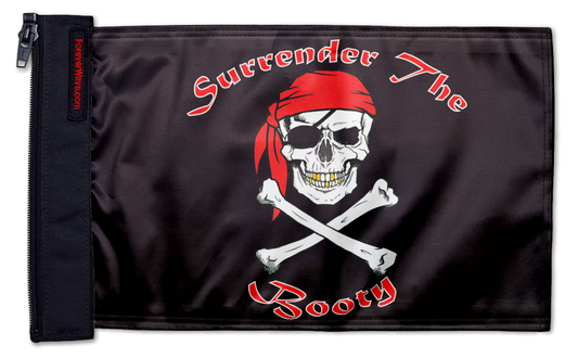 Surrender The Booty 12"x18" Forever Wave Flag for Jeep Wrangler YJ 1986-1995