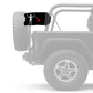 Blackbeard 12"x18" Forever Wave Flag for Jeep Wrangler JK 2-Door 2007-2018